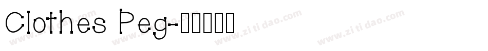Clothes Peg字体转换